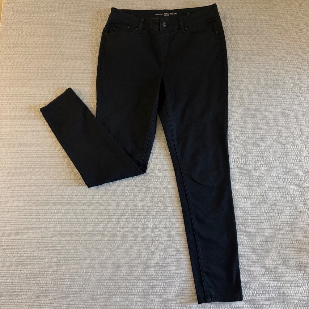 Chico's The Platinum Jegging Black Denim Pants Women's Size 0.5 Regular Stretch